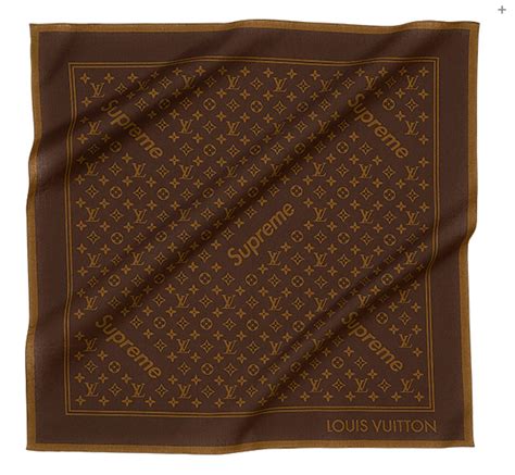 supreme lv bandana brown